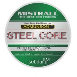MISTRALL-PRZYPON STEEL CORE GREEN 0,09MM 5M